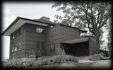 4 bedroom open plan home by Frank Lloyd Wright, printed architectural drawings - 1924