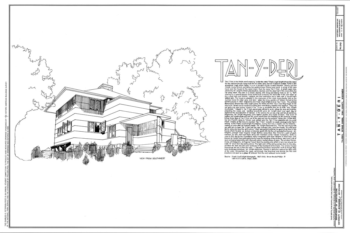 Frank Lloyd Wright House Floor Plans | Historic American Homes brand