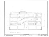 Frank Lloyd Wright Prairie Style home, architectural drawings, Charnley House