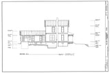 Victorian townhouse, wrap-around front porch, 3 bedrooms, architectural drawing