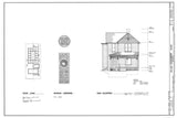 Victorian townhouse, wrap-around front porch, 3 bedrooms, architectural drawing