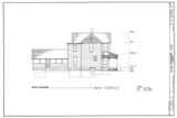 Victorian townhouse, wrap-around front porch, 3 bedrooms, architectural drawing