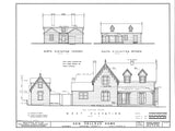 Historic Victorian style country home, farmhouse, porches, gables, architectural plans