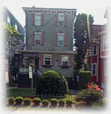 Victorian townhouse architectural drawings, traditional front porch, 8 bedrooms