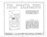 Location plan of Irving Gill's Horatio West apartments in Santa Monica
