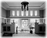 Prairie Style single story home, 5 bedrooms, leaded glass, printed plans