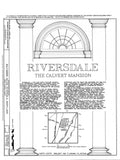 Riversdale, the Calvert Mansion, Classic Southern Style Home, ca. 1810