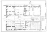 Traditional Colonial American brick home, historic architectural plans