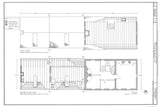 Traditional Colonial American brick home, historic architectural plans