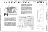 2-story "System Built" design by Frank Lloyd Wright - Prairie Style House Plan