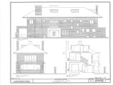 Prairie Style Home Plan, spacious house, fine details, narrow lot