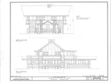 Prairie Style home by Walter Burley Griffin, PRINTED architectural drawings