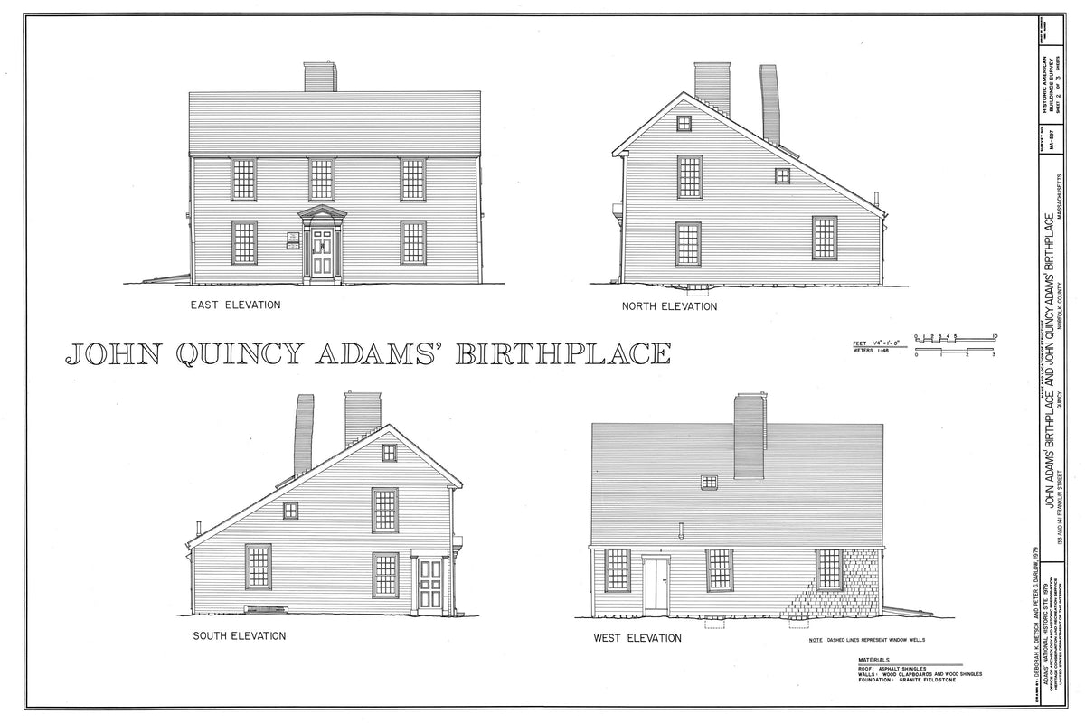 Saltbox Colonial House, architectural home plans, birthplace of a pres