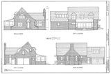Architectural House Plans - Tudor style home full of charm - 3 bedrooms, sunroom