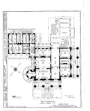 Architectural House Plans, Belle Grove Plantation, southern style mansion