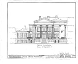 Architectural House Plans, Belle Grove Plantation, southern style mansion