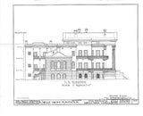 Architectural House Plans, Belle Grove Plantation, southern style mansion