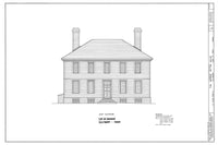 Traditional Colonial Williamsburg home, architectural house plans, 4 bedrooms