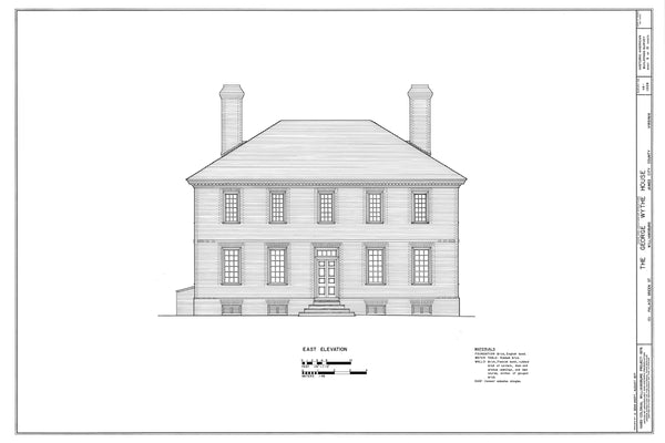 Traditional Colonial Williamsburg home, architectural house plans, 4 bedrooms