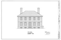 Traditional Colonial Williamsburg home, architectural house plans, 4 bedrooms