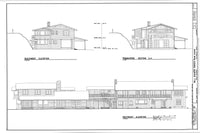 Will Rogers' Home, architectural plans, 2 houses connected patio