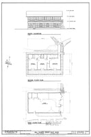 Will Rogers' Home, architectural plans, 2 houses connected patio