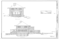 4 bedroom open plan home by Frank Lloyd Wright, printed architectural drawings - 1924