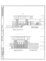 Prairie House Design by Frank Lloyd Wright - detailed  plans - 4 bedrooms
