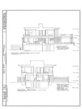 Prairie House Design by Frank Lloyd Wright - detailed  plans - 4 bedrooms
