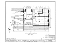 Dutch Colonial Gambrel Roof farmbouse, architectural plans, 3 Bedrooms