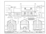 Gambrel roof cottage plans, printed architectural plans, Colonial style home