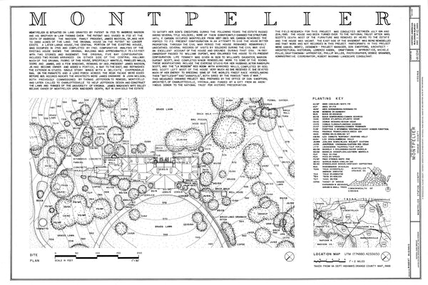 Montpelier, a Southern Colonial Country Mansion, printed architectural plans