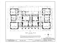 Woodlawn Plantation, LA, architectural plans, traditional southern style home