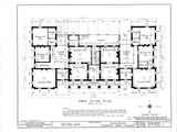 Woodlawn Plantation, LA, architectural plans, traditional southern style home