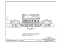 Woodlawn Plantation, LA, architectural plans, traditional southern style home