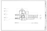 Victorian townhouse, wrap-around front porch, 3 bedrooms, architectural drawing