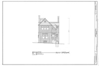 Narrow Lot Victorian Romanesque style home, architectural plans, 3 bedrooms