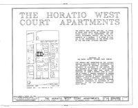 Location plan of Irving Gill's Horatio West apartments in Santa Monica