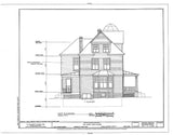 Victorian Queen Anne Style Home, tower, porches, architectural drawings