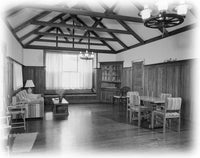 historic american homes black and white photos of a wood and stone cabin interior