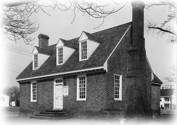 Historic colonial brick cottage, charming small house, printed home plans