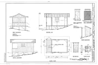 historic american homes architectural elevation and section drawings of a wood and stone cabin