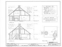 Cape Cod Colonial House Plans, single story with attic bedrooms
