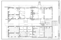Traditional Colonial American brick home, historic architectural plans