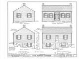 Wood and Stone Colonial Style cottage, historic house plans, walk out basement