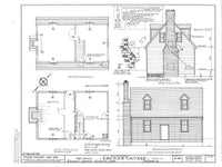 Yorktown historic colonial cottage - wood/timber frame home plans, 2 bedrooms