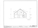 Cape Cod colonial house plan, 1 story w/ attic, side extension