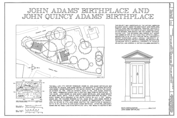 John Adams House, ca 1681 - Saltbox Colonial home floor plans