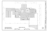 Tudor Revival mansion, detailed blueprints, printed house plans