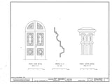 Printed House Plans - stone mansion, Tudor-Gothic style, porches, tower